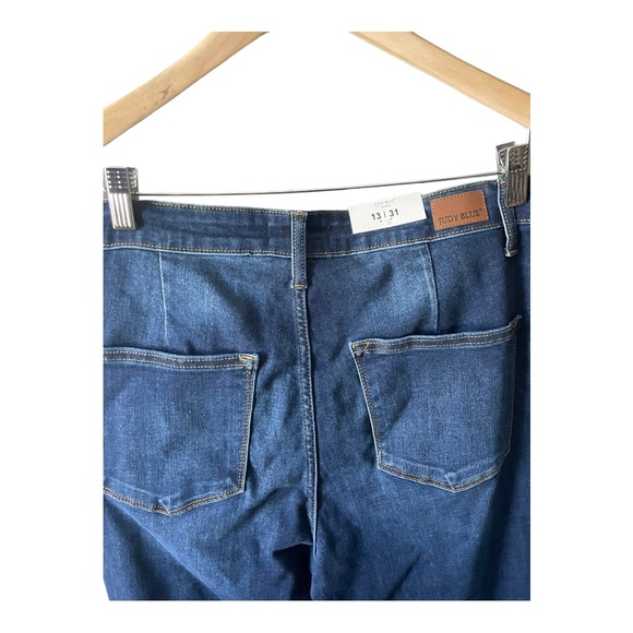 JUDY BLUE High Waist Flare Jeans Dark Wash Size 31 NWT - Picture 10 of 16